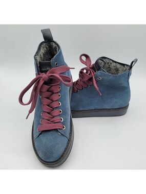 Italian Blue Suede Boots #1815